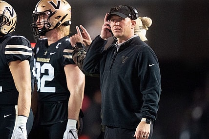 Vanderbilt head coach Clark Lea looks at the scoreboard during the third quarter of the their game against Tennessee at FirstBank Stadium Saturday, Nov. 26, 2022, in Nashville, Tenn.

Ncaa Football Tennessee Volunteers At Vanderbilt Commodores