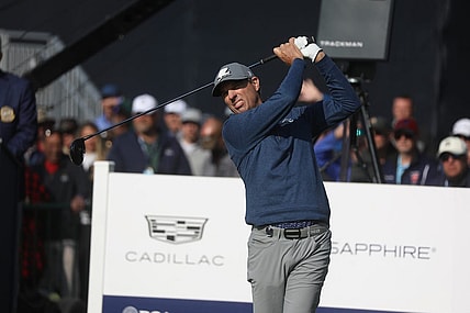 Steven Alker tees off on the 1st hole during the first round of the PGA Championship at Oak Hill Country Club in Pittsford.