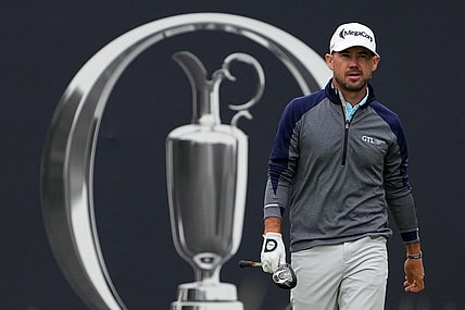 Jul 22, 2023; Hoylake, ENGLAND, GBR; Brian Harman on the first hole during the third round of The Open Championship golf tournament at Royal Liverpool. Mandatory Credit: Kyle Terada-USA TODAY Sports