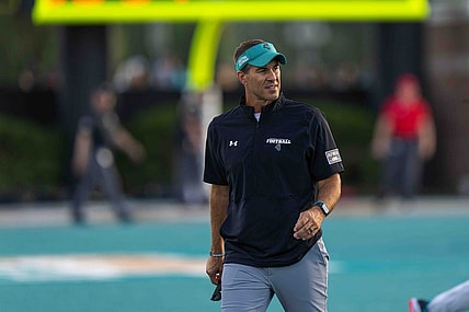 Sep 3, 2022; Conway, South Carolina, USA; Coastal Carolina Chanticleers head coach Jamey Chadwell during warmups prior to a game against the Army Black Knights at Brooks Stadium. Mandatory Credit: David Yeazell-USA TODAY Sports