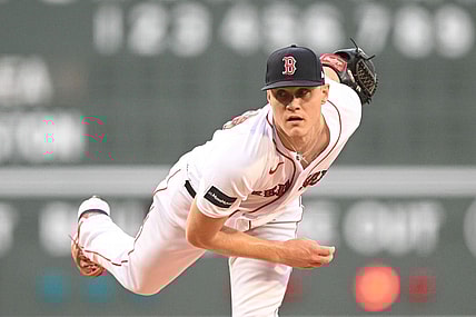 May 15, 2023; Boston, Massachusetts, USA; Boston Red Sox starting pitcher Tanner Houck (89) pitches against the Seattle Mariners during the first inning at Fenway Park. Mandatory Credit: Brian Fluharty-USA TODAY Sports