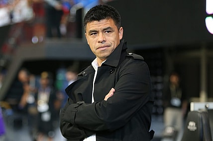 Jul 29, 2023; Atlanta, GA, USA; Atlanta United Head Coach Gonzalo Pineda is seen prior to the game against Cruz Azul at Mercedes-Benz Stadium. Mandatory Credit: Brett Davis-USA TODAY Sports