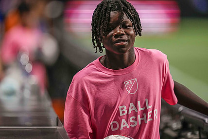 Aug 26, 2023; Atlanta, Georgia, USA; Scenes from the match between Atlanta United and midfielder Thiago Almada (10) reacts with Nashville SC at Mercedes-Benz Stadium. Mandatory Credit: Dale Zanine-USA TODAY Sports