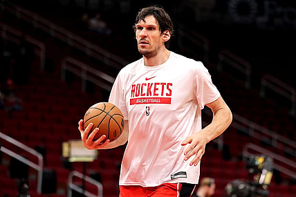 Mar 5, 2023; Houston, Texas, USA; Houston Rockets center Boban Marjanovic (51) prior to the game against the San Antonio Spurs at Toyota Center. Mandatory Credit: Erik Williams-USA TODAY Sports