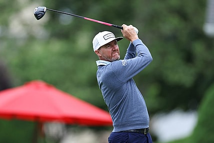 Jun 22, 2023; Cromwell, Connecticut, USA; Jimmy Walker plays his shot from the sixth tee during the first round of the Travelers Championship golf tournament. Mandatory Credit: Vincent Carchietta-USA TODAY Sports