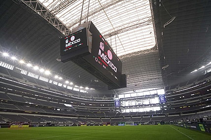 May 28, 2022; Arlington, TX, USA; General view of AT&T Stadium before the international friendly matchup between Mexico and Nigeria. Mandatory Credit: Chris Jones-USA TODAY Sports