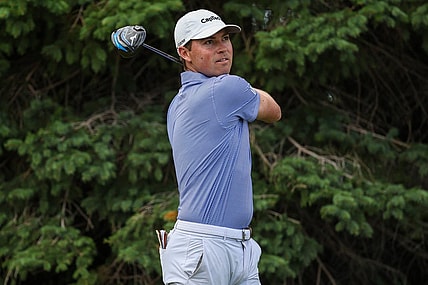 Jul 30, 2023; Blaine, Minnesota, USA; Ben Griffin hits his tee shot on the second hole during the final round of the 3M Open golf tournament. Mandatory Credit: Matt Krohn-USA TODAY Sports