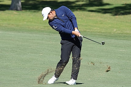 Oct 12, 2023; Las Vegas, Nevada, USA; Tom Kim hits from the fairway on the first hole during the first round of the Shriners Children's Open golf tournament at TPC Summerlin. Mandatory Credit: Ray Acevedo-USA TODAY Sports