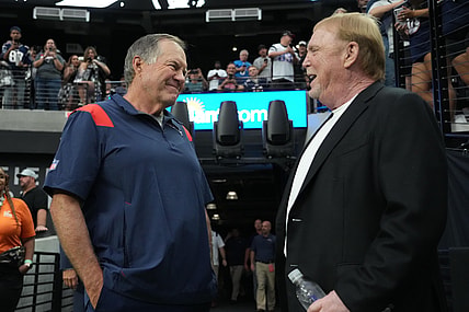 New England Patriots' Bill Belichick, Las Vegas Raiders' Mark Davis
