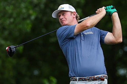 Jul 27, 2023; Blaine, Minnesota, USA; Brandt Snedeker hits his tee shot on the 11th hole during the first round of the 3M Open golf tournament. Mandatory Credit: Matt Krohn-USA TODAY Sports