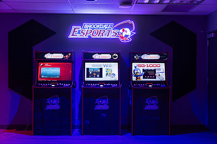 The Brookdale Esports Arena has a variety of machines with games for all interests. Brookdale Community College has built an esports arena where students and the community can practice video gaming. It's the latest step in joining a rapidly growing industry. As part of it, the college also has introduced its first varsity esports team featuring 19 players for three different games.