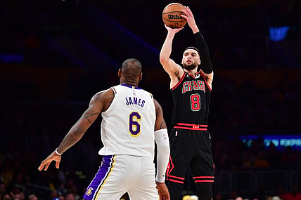 Zach LaVine against Los Angeles Lakers