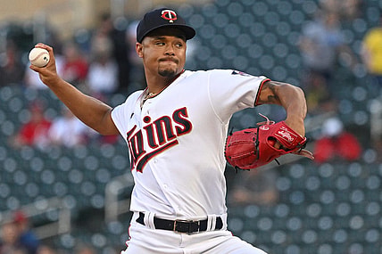 Aug 30, 2022; Minneapolis, Minnesota, USA; Minnesota Twins starting pitcher Chris Archer (17) throws a pitch against the Boston Red Sox during the first inning at Target Field. Mandatory Credit: Nick Wosika-USA TODAY Sports