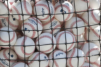 Oct 3, 2023; Minneapolis, Minnesota, USA; General view of baseball before the game between the Minnesota Twins and the Toronto Blue Jays during game one of the Wildcard series for the 2023 MLB playoffs at Target Field. Mandatory Credit: Jesse Johnson-USA TODAY Sports