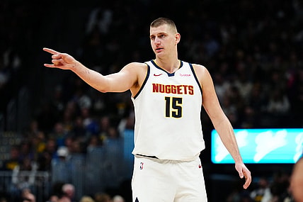 Dec 8, 2023; Denver, Colorado, USA; Denver Nuggets center Nikola Jokic (15) during the second half against the Houston Rockets at Ball Arena. Mandatory Credit: Ron Chenoy-USA TODAY Sports