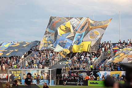 Aug 15, 2023; Chester, PA, USA; Philadelphia Union fans display a tifo before the game against Inter Miami CF at Subaru Park. Mandatory Credit: Bill Streicher-USA TODAY Sports