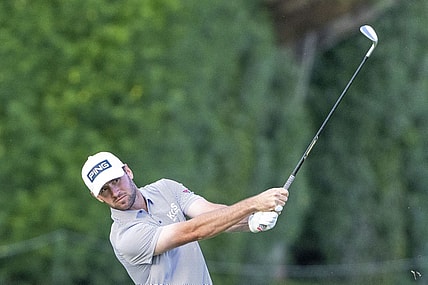 January 12, 2024; Honolulu, Hawaii, USA; Austin Eckroat hits his fairway shot on the eighth hole during the second round of the Sony Open in Hawaii golf tournament at Waialae Country Club. Mandatory Credit: Kyle Terada-USA TODAY Sports