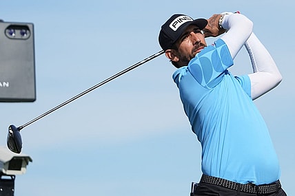 Jan 27, 2024; San Diego, California, USA; Matthieu Pavon hits his tee shot on the second hole during the final round of the Farmers Insurance Open golf tournament at Torrey Pines Municipal Golf Course - South Course. Mandatory Credit: Ray Acevedo-USA TODAY Sports