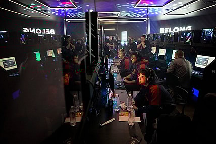 The Paris Legion team competes in the Call of Duty League Pro-Am Classic esports tournament at Belong Gaming Arena in Columbus on May 6, 2022.

Call Of Duty Esports Tournament