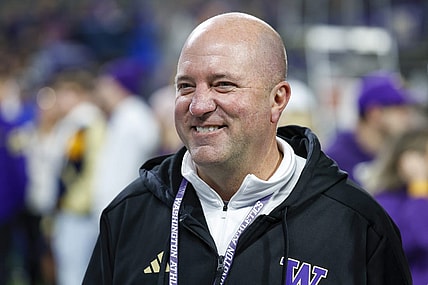 Oct 21, 2023; Seattle, Washington, USA; Washington Huskies Athletic Director Troy Dannen stands on the sidelines before a football game against the Arizona State Sun Devils at Alaska Airlines Field at Husky Stadium. Mandatory Credit: Joe Nicholson-USA TODAY Sports