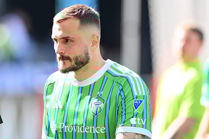 Mar 16, 2024; Seattle, Washington, USA; Seattle Sounders FC midfielder Cristian Roldan (7) walks off the pitch after the second half against the Colorado Rapids at Lumen Field. Mandatory Credit: Steven Bisig-USA TODAY Sports