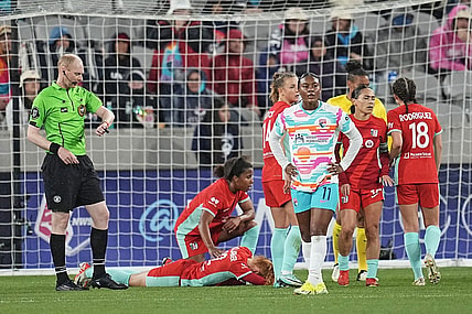 Mar 24, 2024; San Diego, California, USA; San Diego Wave FC forward Jaedyn Shaw (11) misses a shot on goal during the second half against the Kansas City Current at Snapdragon Stadium. Mandatory Credit: Ray Acevedo-USA TODAY Sports