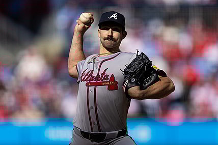 Mar 29, 2024; Philadelphia, Pennsylvania, USA; Atlanta Braves starting pitcher Spencer Strider (99) throws a pitch during the fourth inning against the Philadelphia Phillies at Citizens Bank Park. Mandatory Credit: Bill Streicher-USA TODAY Sports