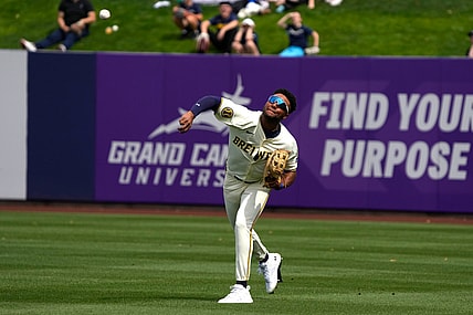 Milwaukee Brewers outfielder Jackson Chourio