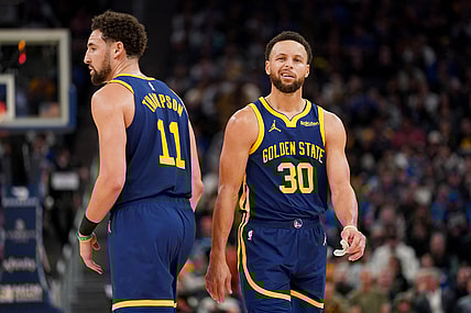 Golden State Warriors' Klay Thompson, Stephen Curry