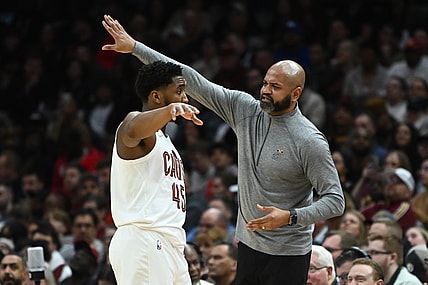 Cleveland Cavaliers' J.B. Bickerstaff, Donovan Mitchell