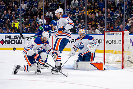 NHL: Stanley Cup Playoffs-Edmonton Oilers at Vancouver Canucks