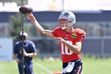 New England Patriots quarterback Drake Maye