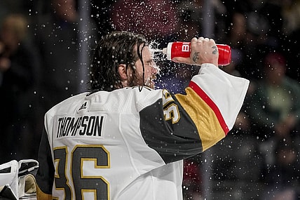 Vegas Golden Knights game, Logan Thompson