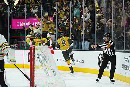 Eichel scores a PPG against the Boston Bruins 1-11-24 (Photo/Screenshot- Vegas Golden Knights via Twitter)