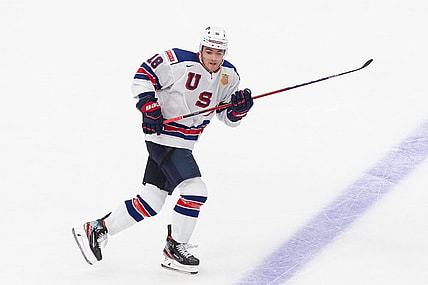 Brendan Brisson Team USA (Vegas Golden Knights Photo via Twitter)