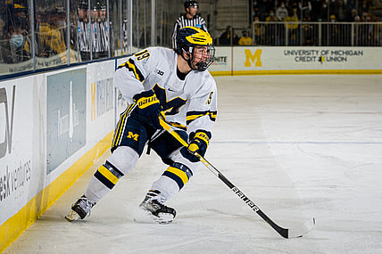 Brendan Brisson Vegas Golden Knights prospect University of Michigan (Photo- University of Michigan via Twitter)