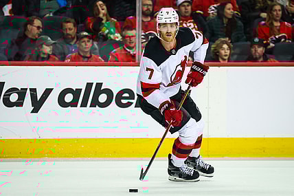 NHL: New Jersey Devils at Calgary Flames