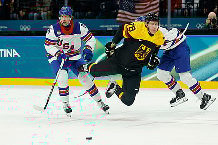 Olympics: Ice Hockey-Men Group C - USA-GER