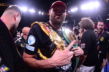 Tyson Fury during heavyweight title fight against Oleksandr Usyk