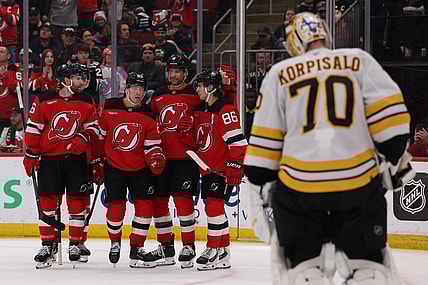 NHL: Boston Bruins at New Jersey Devils