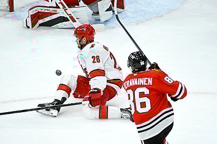 NHL: Carolina Hurricanes at Chicago Blackhawks