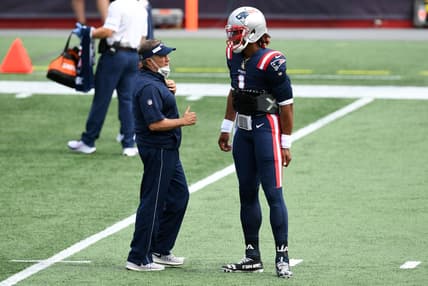 New England Patriots HC Bill Belichick and QB Cam Newton
