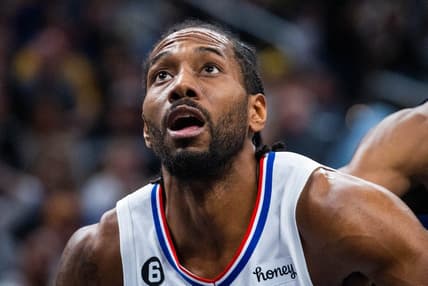Dec 31, 2022; Indianapolis, Indiana, USA; LA Clippers forward Kawhi Leonard (2) in the second half against the Indiana Pacers at Gainbridge Fieldhouse. Mandatory Credit: Trevor Ruszkowski-USA TODAY Sports