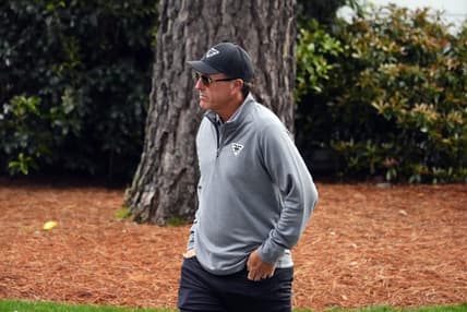 Phil Mickelson makes his way to the practice range during a practice round for The Masters golf tournament at Augusta National Golf Club on April 4, 2023.

Pga The Masters Practice Round