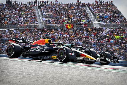 Oct 23, 2022; Austin, Texas, USA; Red Bull Racing Limited driver Max Verstappen (1) of Team Netherlands during the running of the U.S. Grand Prix F1 race at Circuit of the Americas. Mandatory Credit: Jerome Miron-USA TODAY Sports