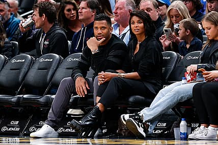 Russell Wilson and Ciara, NBA: Memphis Grizzlies at Denver Nuggets