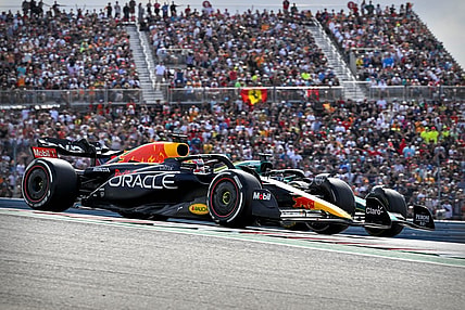 Oct 23, 2022; Austin, Texas, USA; Red Bull Racing Limited driver Max Verstappen (1) of Team Netherlands during the running of the U.S. Grand Prix F1 race at Circuit of the Americas. Mandatory Credit: Jerome Miron-USA TODAY Sports