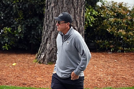 Phil Mickelson makes his way to the practice range during a practice round for The Masters golf tournament at Augusta National Golf Club on April 4, 2023.

Pga The Masters Practice Round