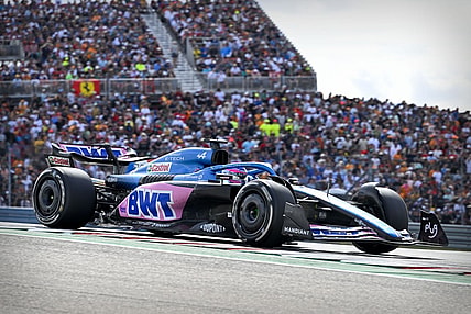 Oct 23, 2022; Austin, Texas, USA; BWT Alpine F1 Team driver Fernando Alonso (14) of Team Spain during the running of the U.S. Grand Prix F1 race at Circuit of the Americas. Mandatory Credit: Jerome Miron-USA TODAY Sports