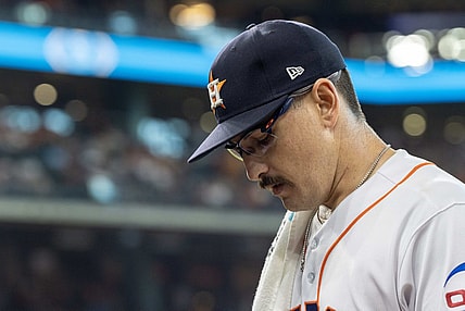 Sep 23, 2023; Houston, Texas, USA; Houston Astros starting pitcher J.P. France (68) before pitching against the Kansas City Royals at Minute Maid Park. Mandatory Credit: Thomas Shea-USA TODAY Sports